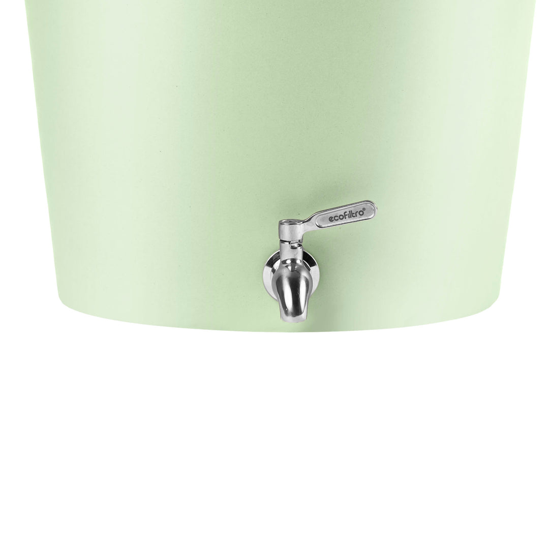 Recipiente Ecofiltro Purificador y Dispensador de Agua Cerámica Grande (20 L) Pistaccio