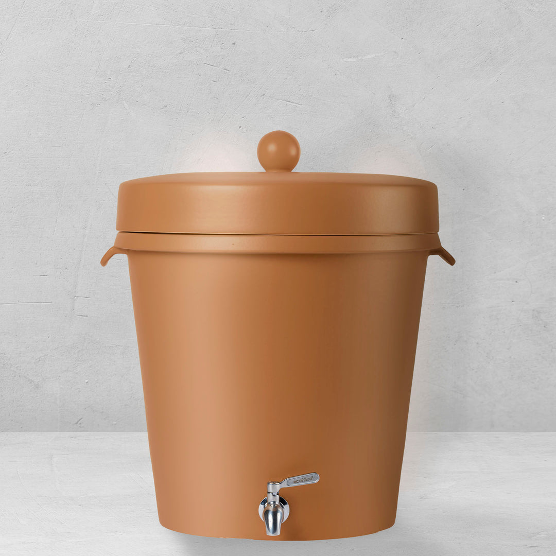 Ecofiltro Purificador, Dispensador y Filtro de Agua Cerámica Grande (20 L) Edición Decorados