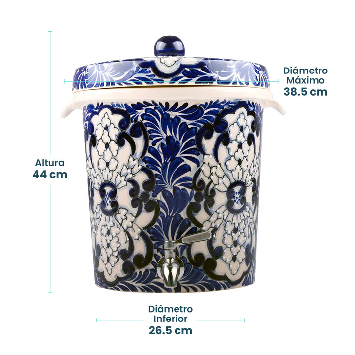 Ecofiltro Purificador, Dispensador y Filtro de Agua Cerámica Grande (20 L) Edición Decorados