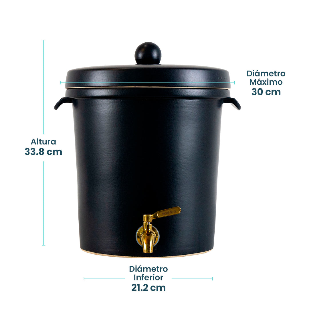 Ecofiltro Purificador Dispensador y Filtro de Agua Cerámica Mediano (8 L) Edición Especial