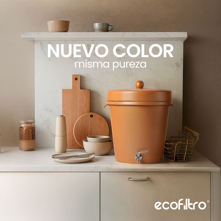Ecofiltro Purificador, Dispensador y Filtro de Agua Cerámica Grande (20 L) Edición Decorados