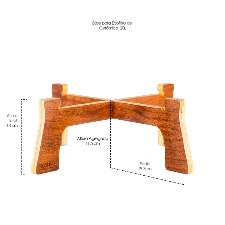 Base de sobremesa Diseño 1 para Ecofiltro Cerámica Grande (20 L) y Cobre Grande (20 L)