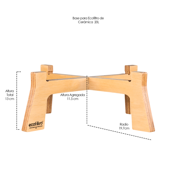 Base de sobremesa Diseño 1 para Ecofiltro Cerámica Grande (20 L) y Cobre Grande (20 L)
