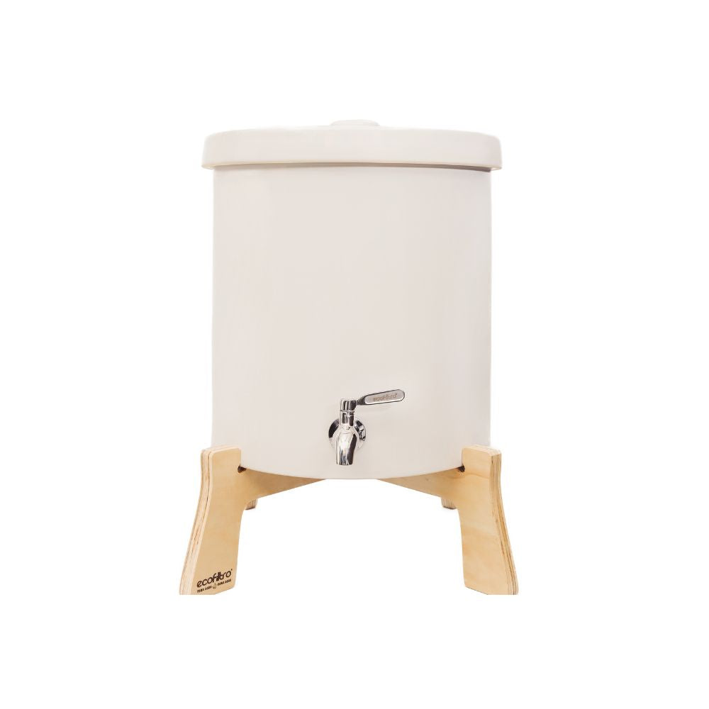 Ecofiltro Purificador, Dispensador y Filtro de Agua Cerámica 15 L Blanco Brillante - Outlet