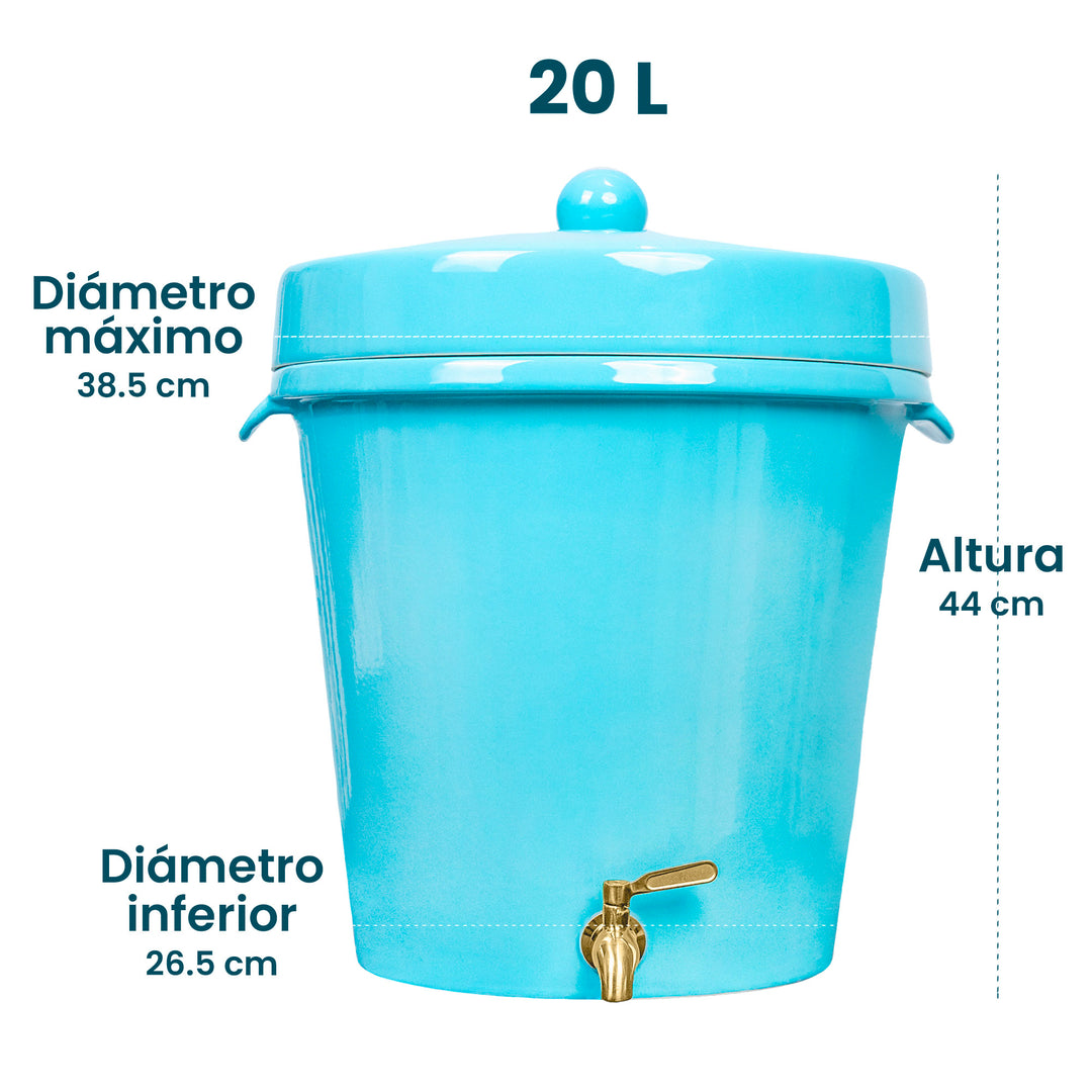 Ecofiltro Purificador, Dispensador y Filtro de Agua Cerámica Grande (20 L) Edición Especial