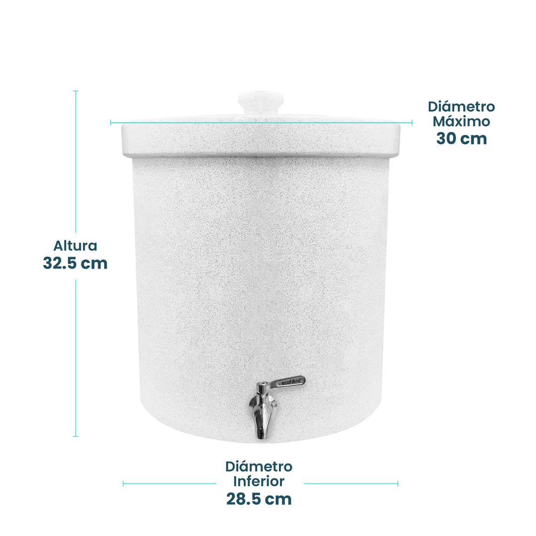 Ecofiltro Purificador, Dispensador y Filtro de Agua Cerámica 15 L