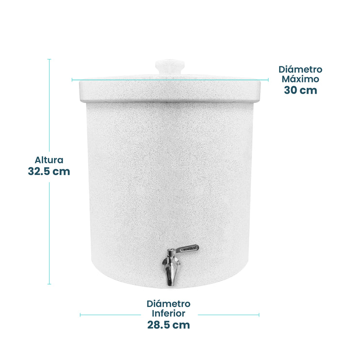 Ecofiltro Purificador, Dispensador y Filtro de Agua Cerámica 15 L