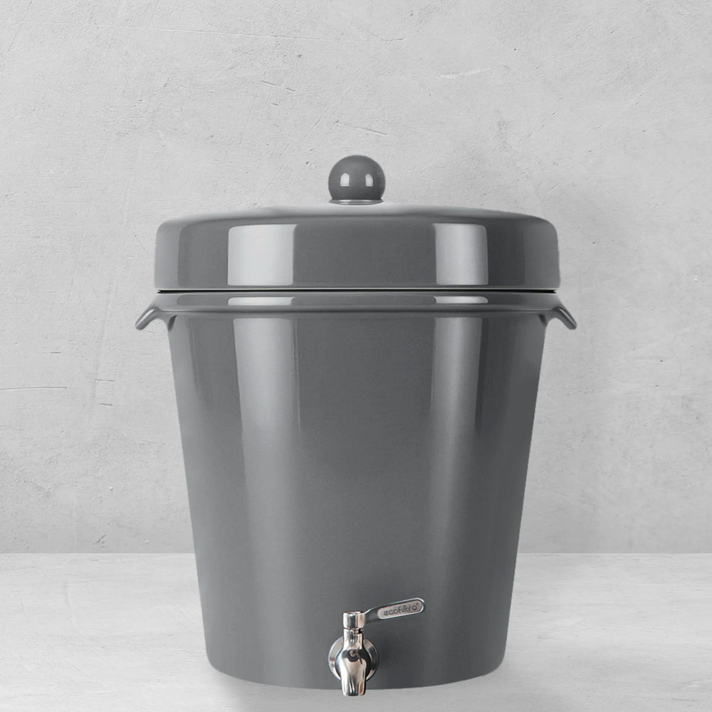 Ecofiltro Cerámica Grande (20 L) Gris Oxford Brillante-Ecofiltro México