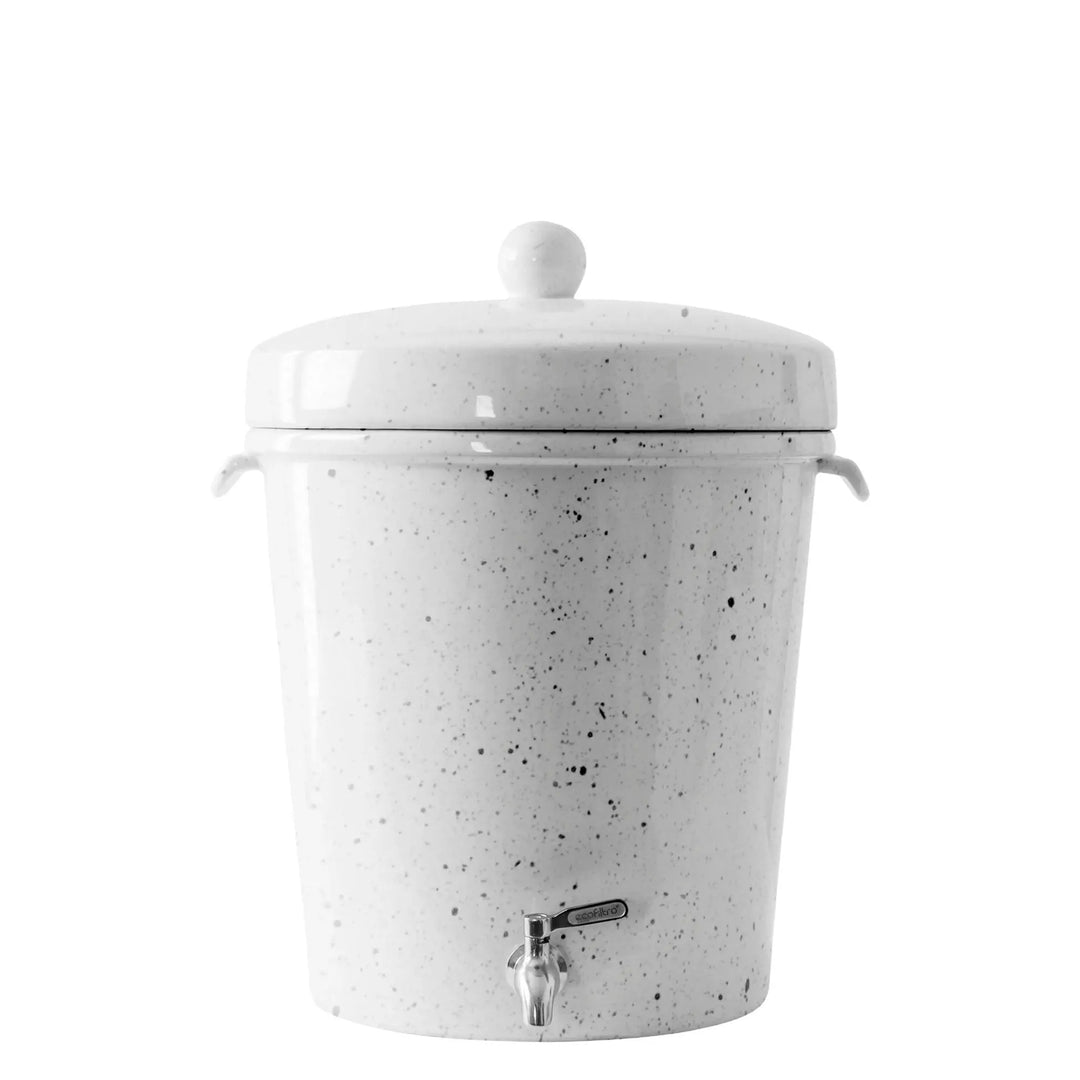 Ecofiltro Cerámica Grande (20 L) Blanco Puntos-Ecofiltro México