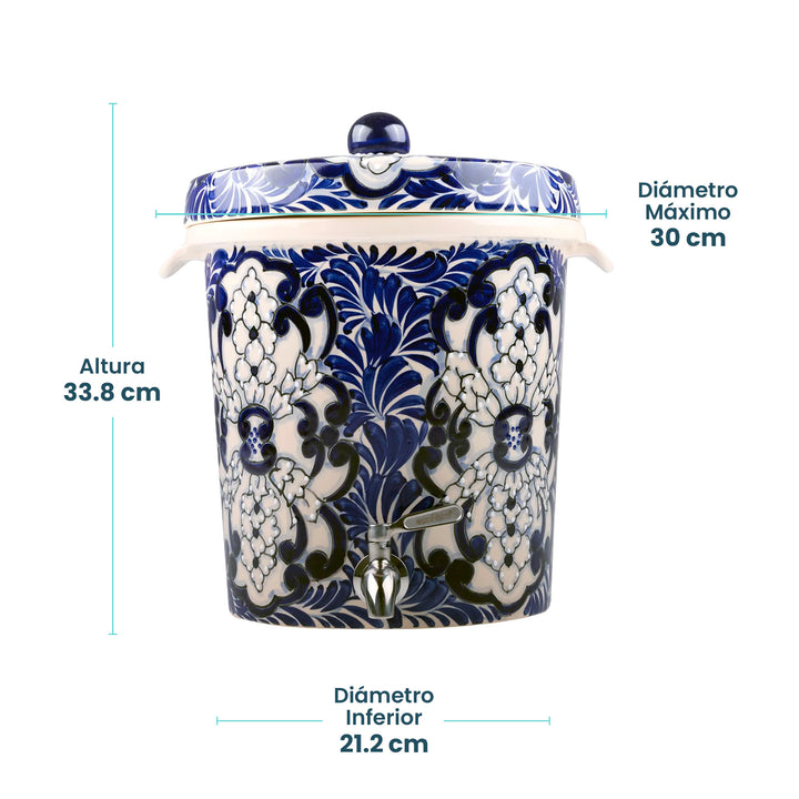 Ecofiltro Purificador, Dispensador y Filtro de Agua Cerámica Mediano (8 L) Edición Decorados