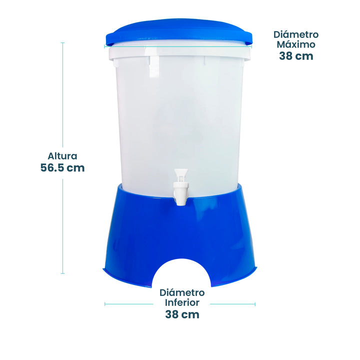 Ecofiltro Purificador, Dispensador y Filtro de Agua Colors Grande (20 L)