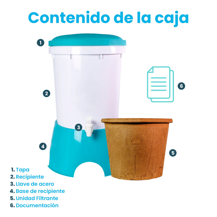 Ecofiltro Purificador, Dispensador y Filtro de Agua Colors Grande (20 L)