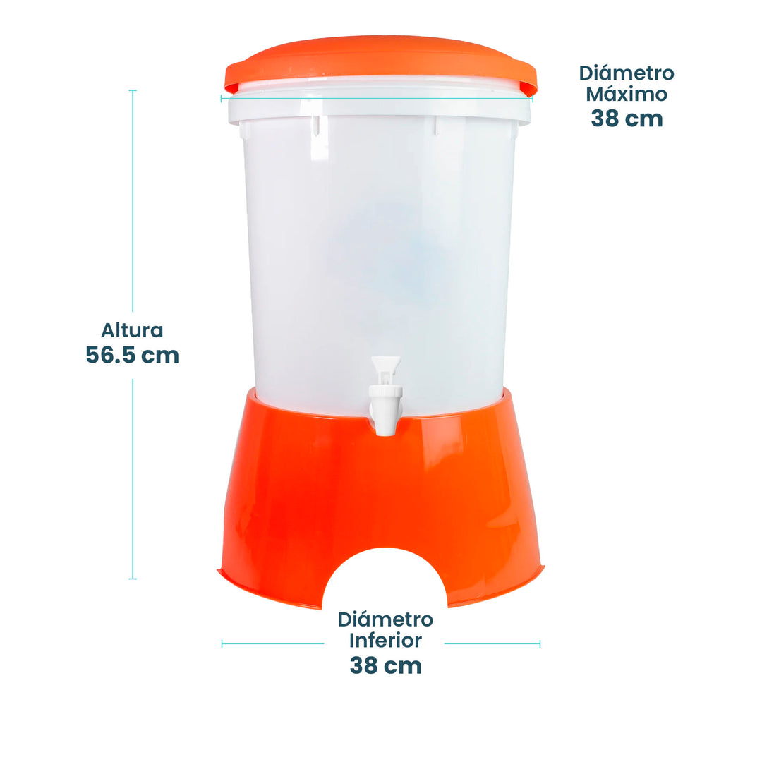 Ecofiltro Purificador, Dispensador y Filtro de Agua Colors Grande (20 L)