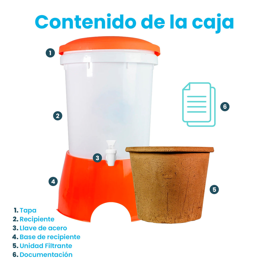 Ecofiltro Purificador, Dispensador y Filtro de Agua Colors Grande (20 L)