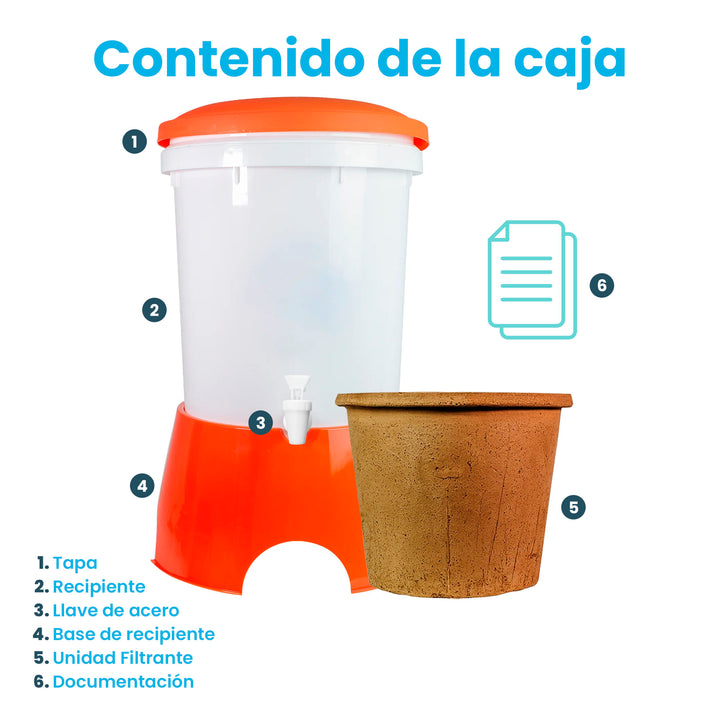 Ecofiltro Purificador, Dispensador y Filtro de Agua Colors Grande (20 L)