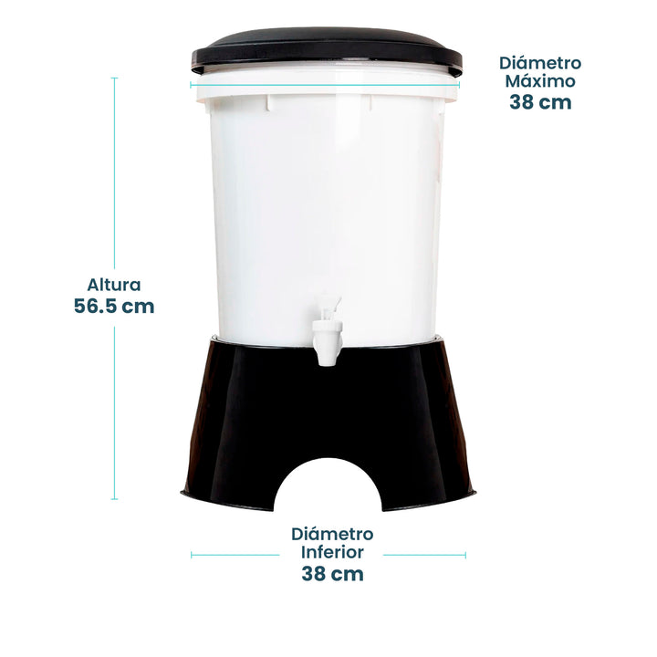 Ecofiltro Purificador, Dispensador y Filtro de Agua Colors Grande (20 L)
