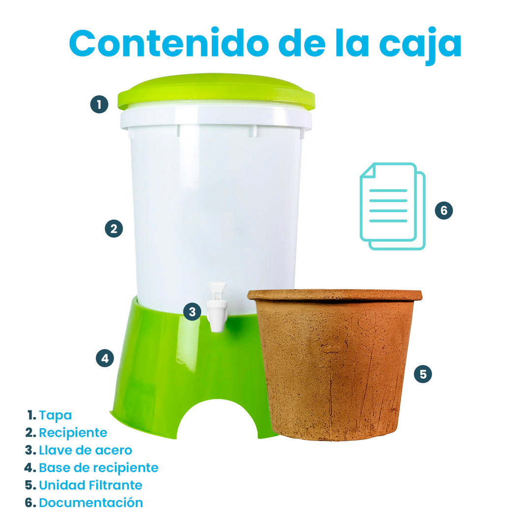 Ecofiltro Purificador, Dispensador y Filtro de Agua Colors Grande (20 L)