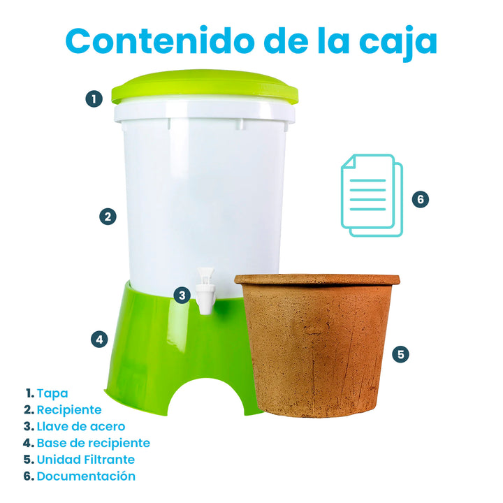 Ecofiltro Purificador, Dispensador y Filtro de Agua Colors Grande (20 L)
