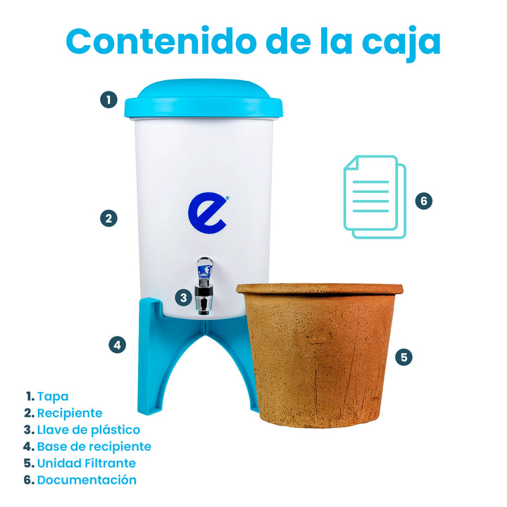 Ecofiltro Purificador, Dispensador y Filtro de Agua Colors Mini (5.2 L)