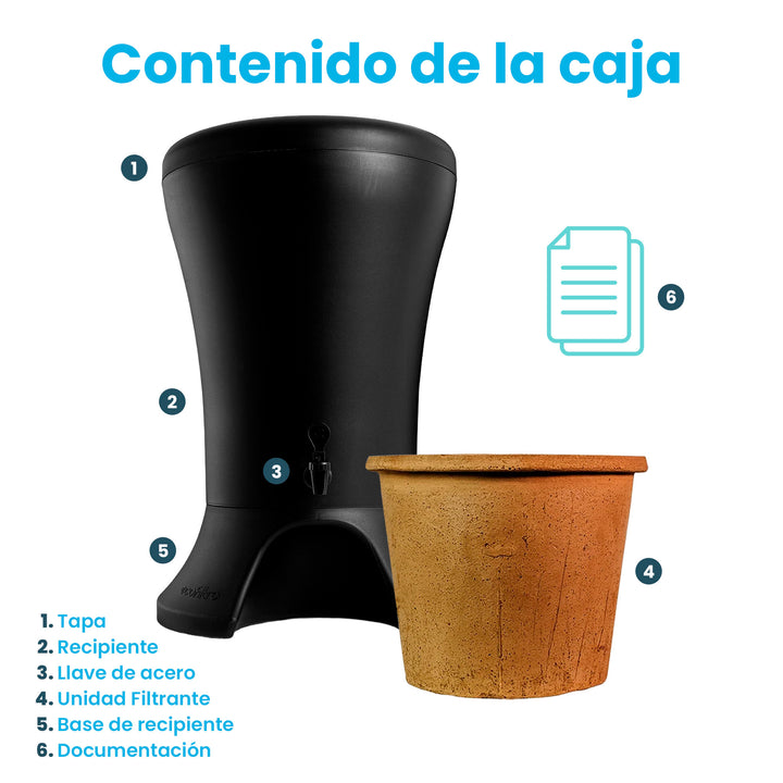 Ecofiltro Purificador Dispensador y Filtro de Agua Mazari Grande (30 L)
