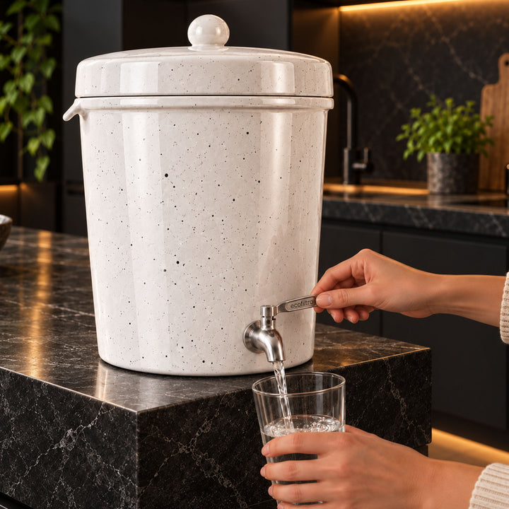 Ecofiltro Cerámica Grande (20 L) Blanco Puntos