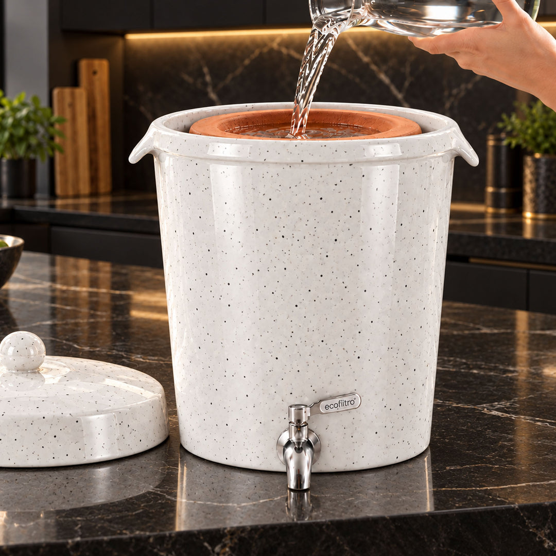 Ecofiltro Cerámica Grande (20 L) Blanco Puntos