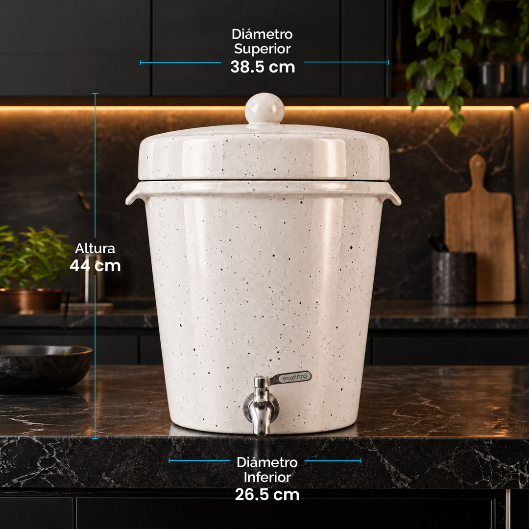 Ecofiltro Cerámica Grande (20 L) Blanco Puntos