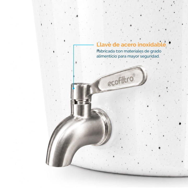 Ecofiltro Cerámica Grande (20 L) Blanco Puntos