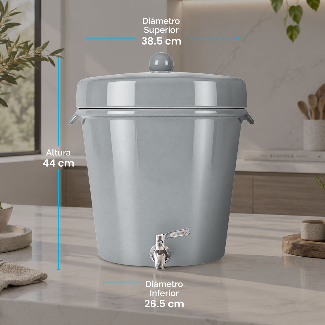 Ecofiltro Cerámica Grande (20 L) Gris