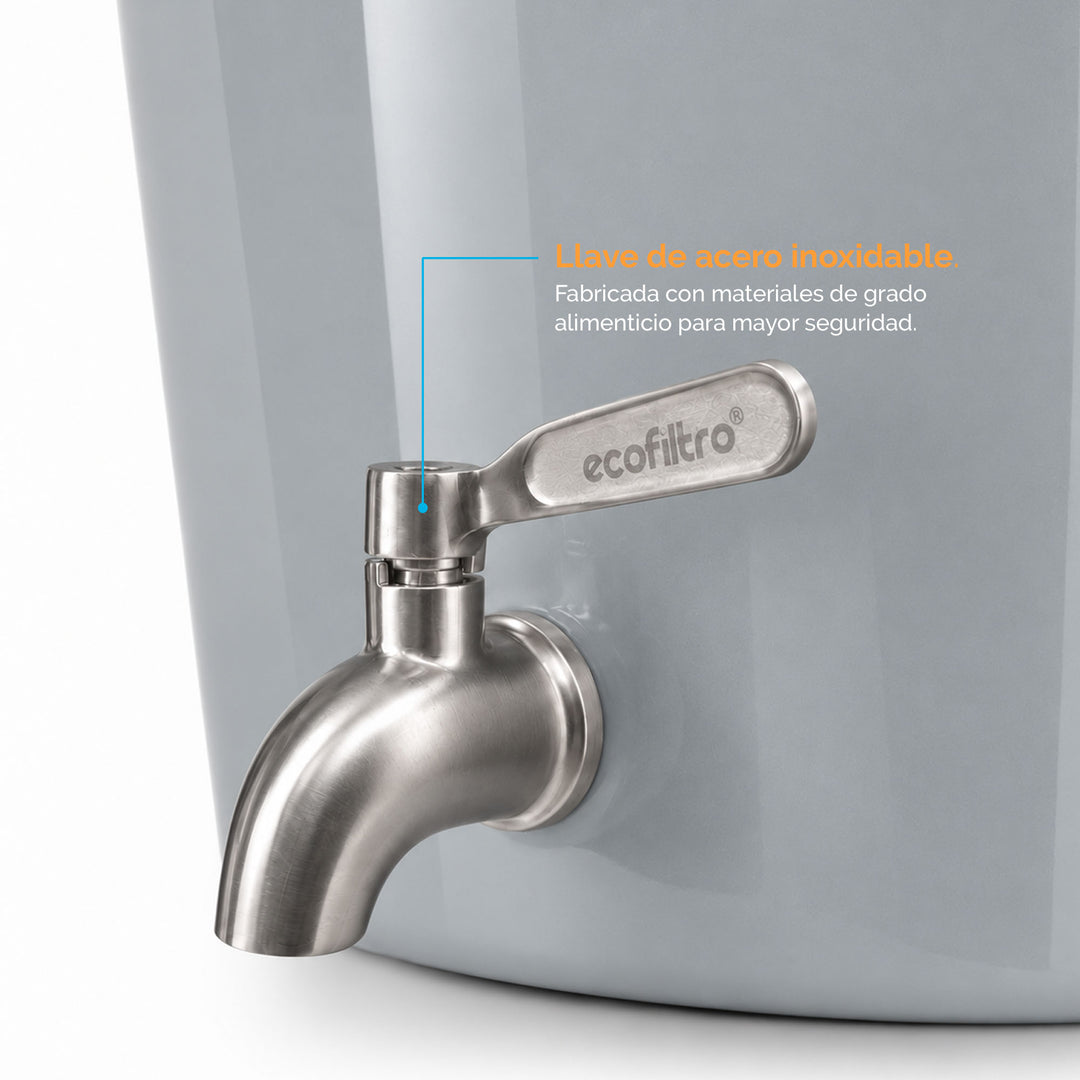 Ecofiltro Cerámica Grande (20 L) Gris