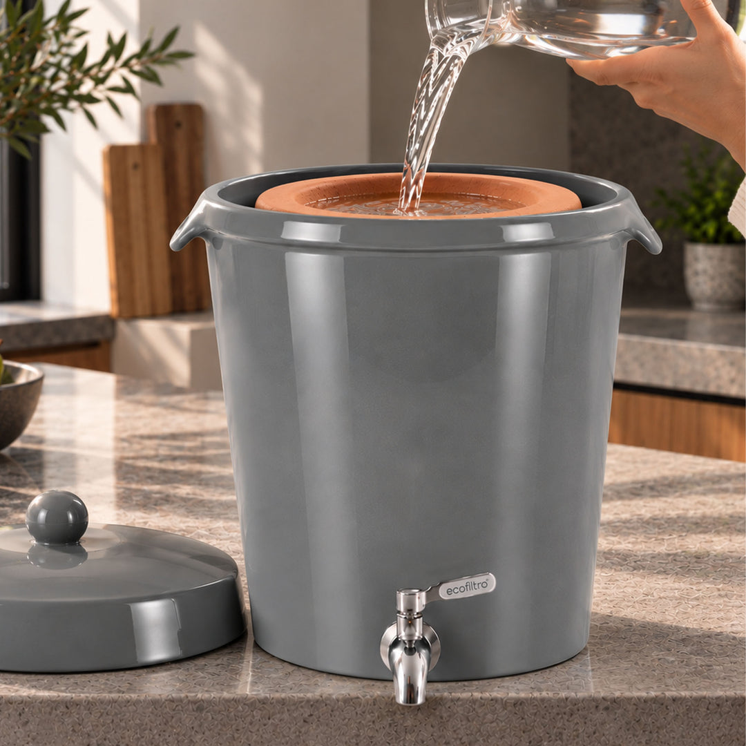 Ecofiltro Cerámica Grande (20 L) Gris Oxford Brillante