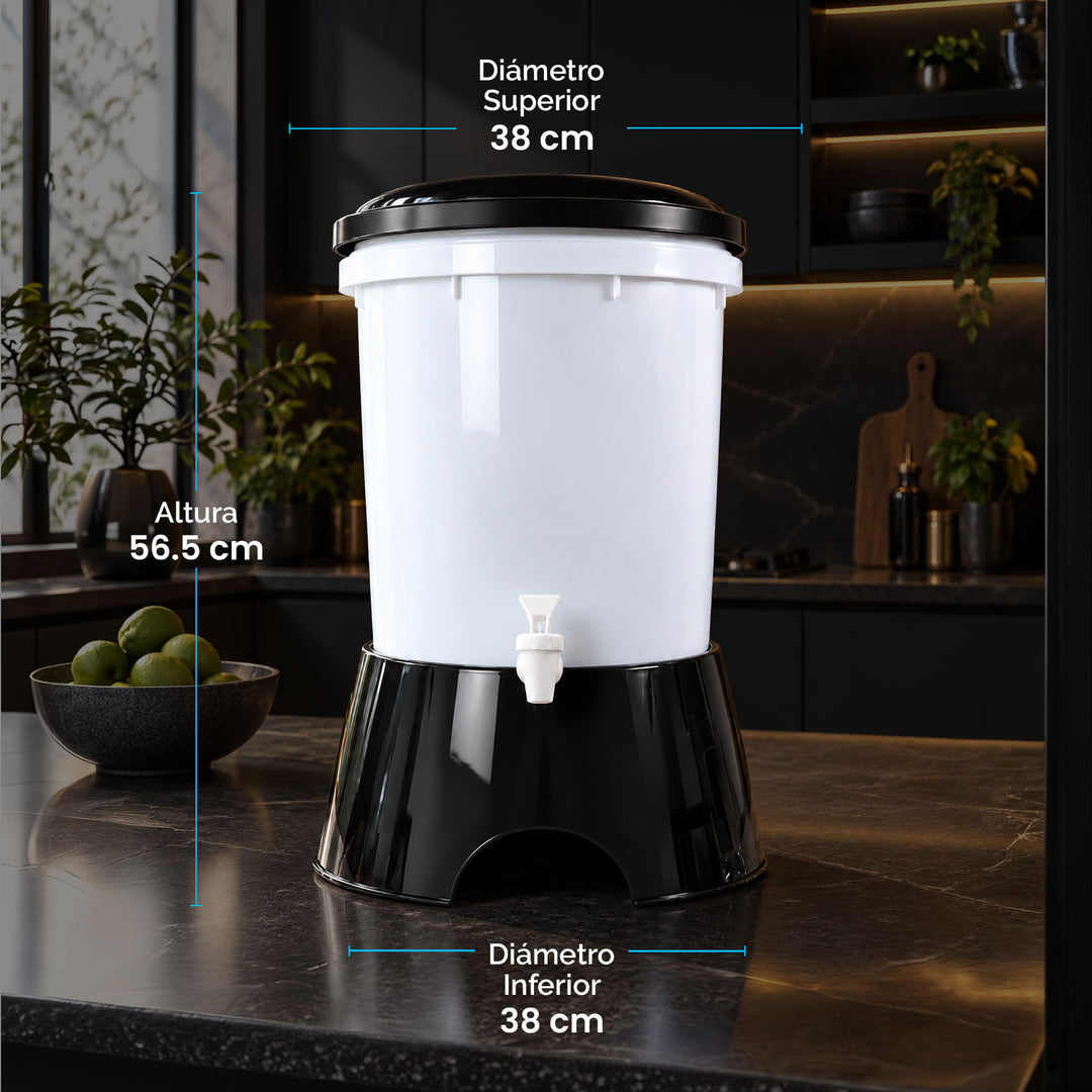 Ecofiltro Colors Grande (20 L) Negro