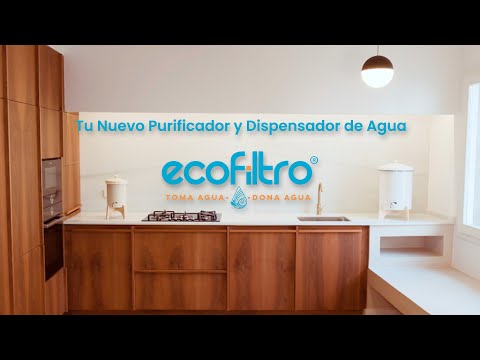 Ecofiltro Purificador, Dispensador y Filtro de Agua Cerámica 15 L Blanco Brillante